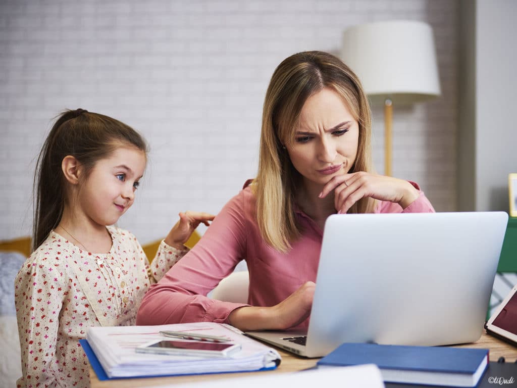 Télétravail et école à la maison