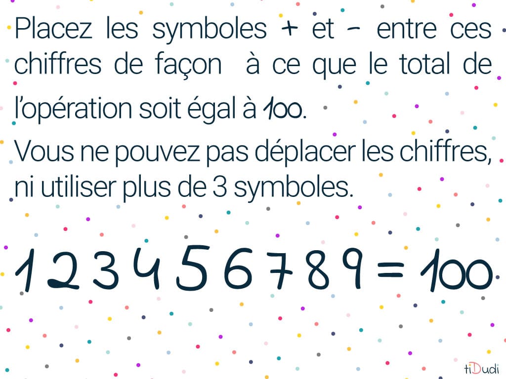 énigme mathématique simple