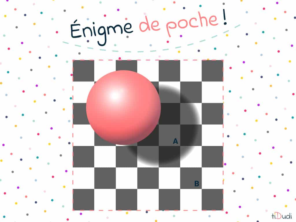 énigme illusion d'optique de l'échiquier